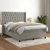 VidaXL Divan Bed and Mattress Light Grey 140x200cm Velvet - Model 3132861