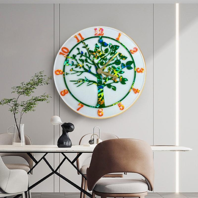 DIY Zegar Drzewo Silikonowa Forma Holograficzna Forma do Żywicy Wisior na Ścianę