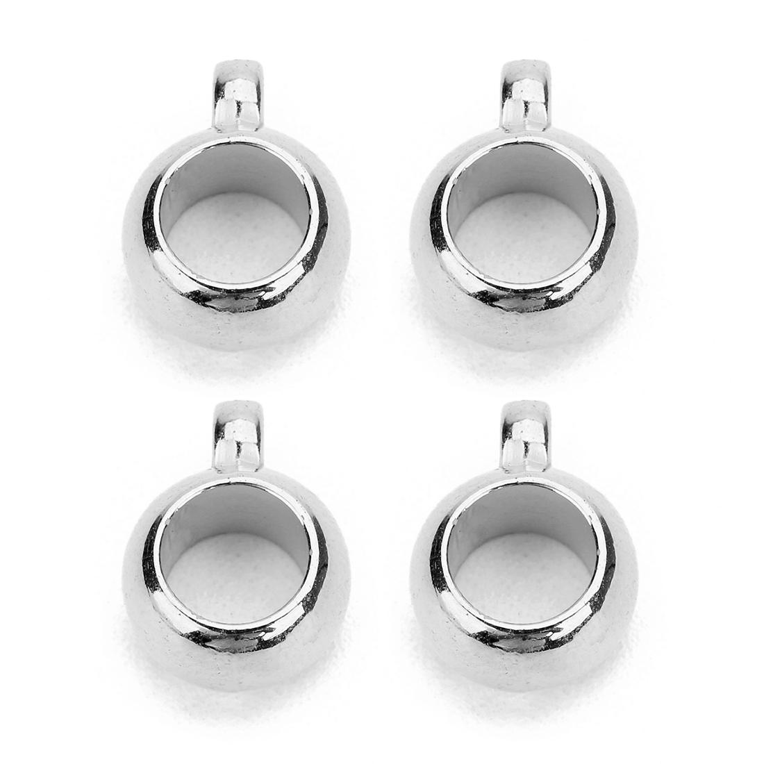 

100pcs/Lot CCB Big Hole Beads with Hanging Clip Clasp Pendant Spacer Charms Bead for DIY Jewelry Making Accessories Supplies 8mm