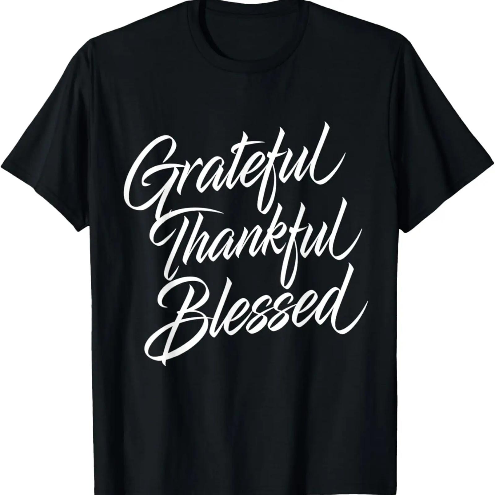 

Grateful Thankful Blessed T-Shirt XXXXXL чорний