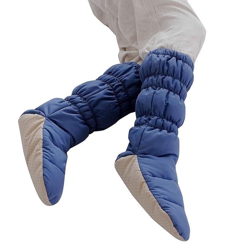 Used [mianshe] Long Length Room Boots, Cold Protection, Leg Warmers, Room Socks, Room Wear, Cold Socks, Washable, Warm, Unisex (Suitable up to 26cm),