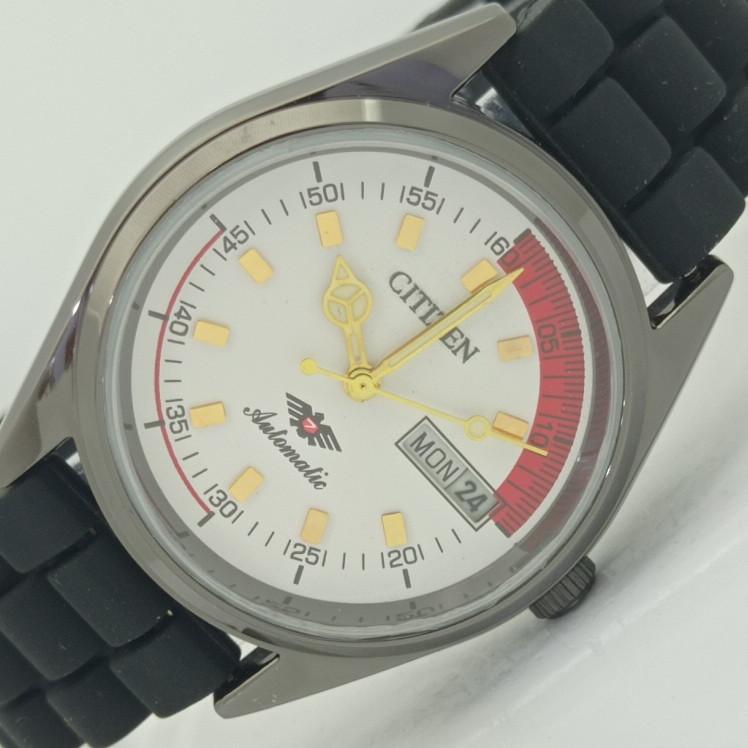 

REFURBISHED CITIZEN AUTOMATIC 8200 JAPAN MENS WHITE DIAL WATCH 010-a415203-2 Sku010-a415203