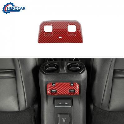 Rear Window Switch Cover Trim Decor Panel For Jeep Wrangler Red Carbon Fiber ABS