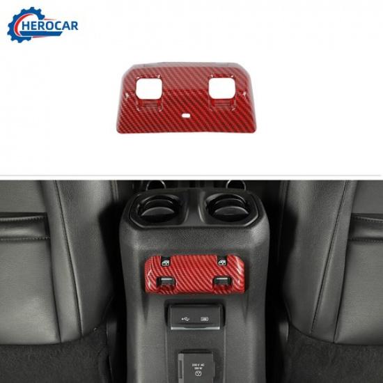 Накладка на переключатель заднего стекла, декоративная панель для Jeep Wrangler, красный карбон, АБС-пластик