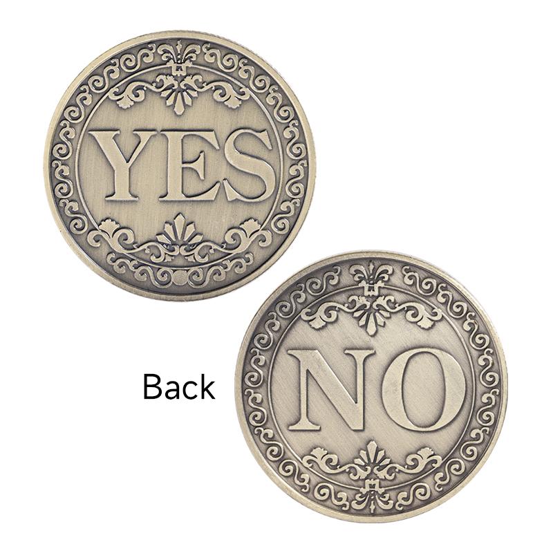 Yes or No Commemorative Coin Souvenir Non-currency Coins Game Prop Challenge Coins Christmas Collection