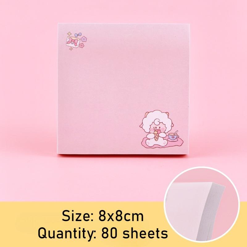 80sheets Cartoon Posted It Memo Sticky Cute Sheep Panda Notes Pads Posits Stationery Stickers Notebook Planner Message Sticker