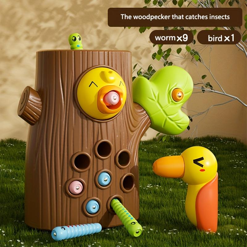 

Детские игрушки-кормушки для насекомых, вырезанные из дерева, обучающие магнитные игры по борьбе с вредителями, прочный полипропиленовый материал с разноцветными насекомыми, подходят для детей в возрасте от 3 до 6 лет