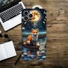 Cute Animal Fox  Phone Case For iPhone 16,15,14,13,12,11,XS,XR,X,8,7,Pro,Max,Plus,mini Silicone Black Cover