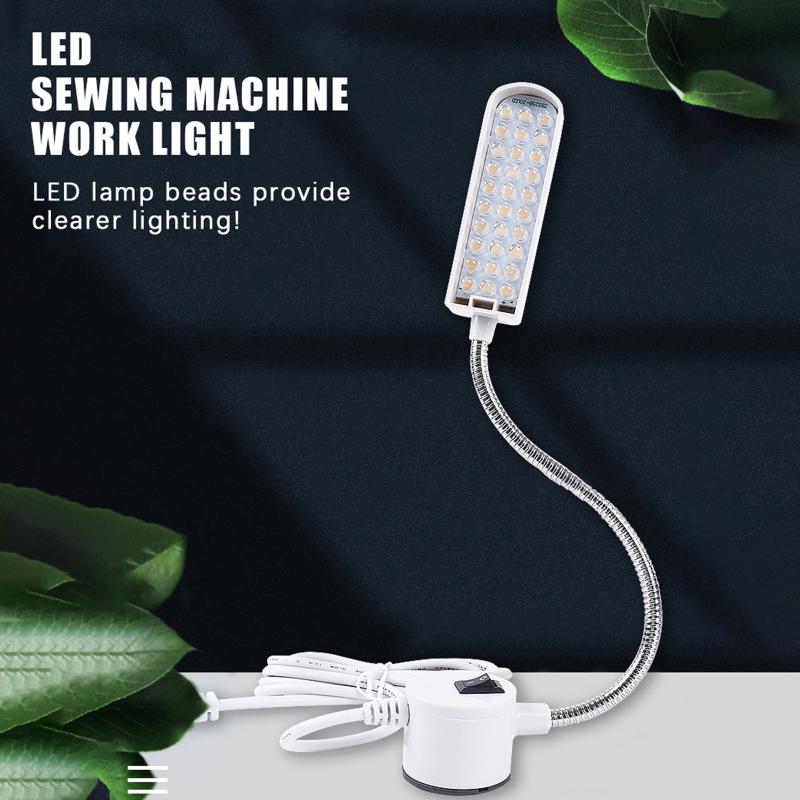 LED Sewing Machine Light Flicker Free Bright Beads Flexible Gooseneck for Daily Sewing Mending Tasks