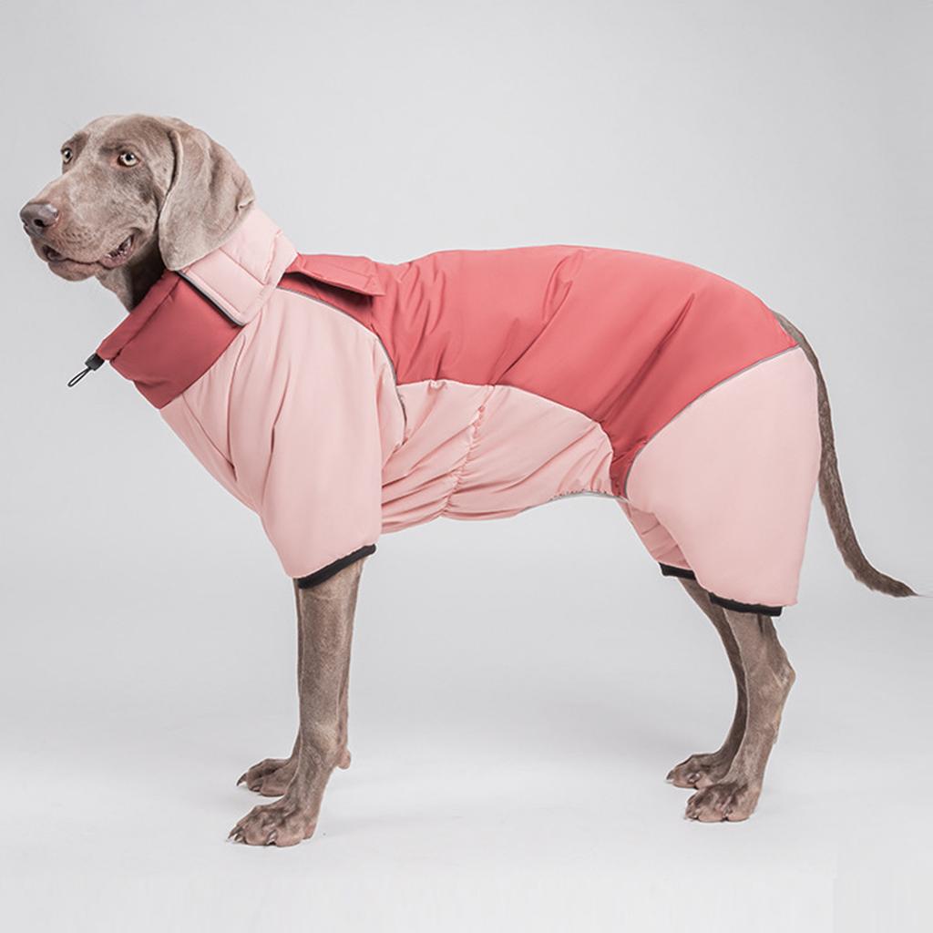 Warm Dog Winter Coat, Pet Coats For Large Dogs Winter,Dog Turtleneck Coat With Zipper & Reflective Strips,Pet Jacket For Medium Large Dogs