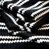 Women's Lapel Contrast Stripe Short Sleeve Knit Top