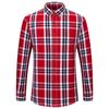 Herren Langarm Colorblock Kariertes Muster Hemden, 100% Baumwolle Regular Fit Business Casual Karomuster Button-down Hemd