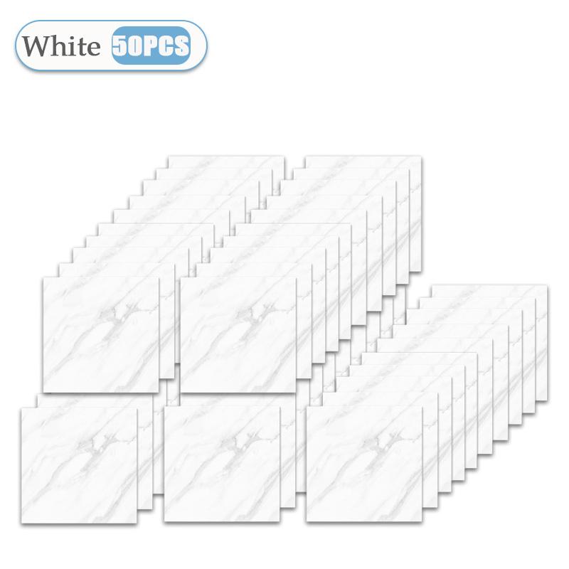 10-50PCS Marble Style Floor Stickers Thickened Self-adhesive Flooring Wear-resistant PVC Flooring Stickers Household Floor Mats