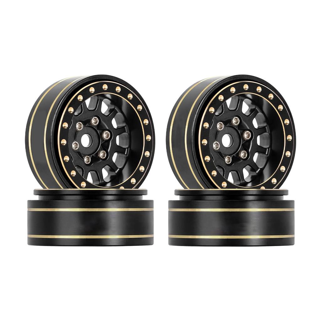 RC Car Upgrade Accessories Beadlock Rims 12-Spoke Wheels for 1/18 TRX4M 1/24 SCX24 Deadbolt- RC Crawler Beadlock Wheel