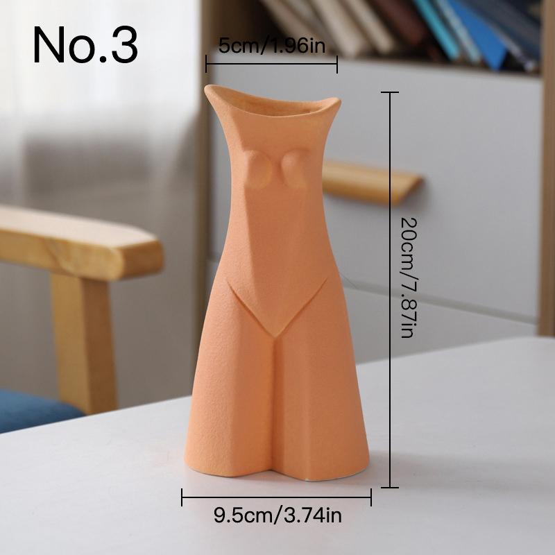 Abstract Human Vase Ceramic Hydroponic Vase Flower Arrangement Home Decor Desktop Art Ornament Garden Decoration