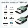 UGREEN HDMI Cable 10K 8K Ultra Fine HDMI 2.1 Cable Slim 3m Ultra High Speed ??48Gbps 8K@60Hz 4K@120Hz Dynamic HDR HDCP eARC 3D Ethernet Compatible Eas