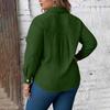 Damesmode Casual Kleur Knoopsluiting Lange Mouwen Shirt Top