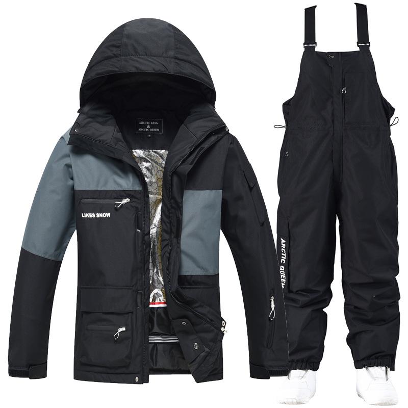 Unisex Winter Ski Suit: Jacket & Pants Set for Outdoor Skiing & Snowboarding