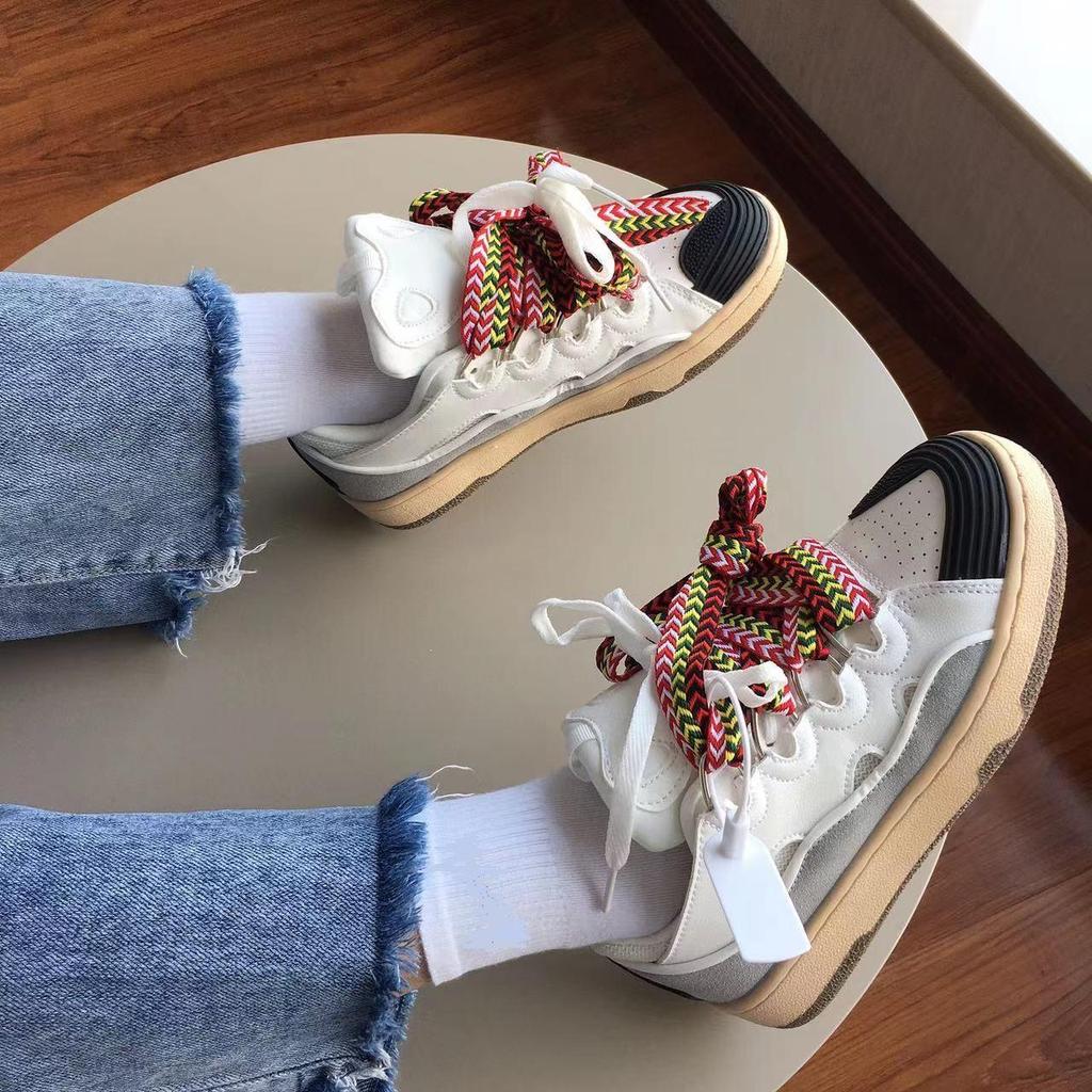 Retro Sports Shoes for Women All-match Whip Design Niche Sneakers Drop Ship