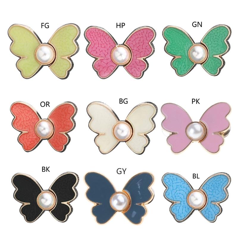 Fashion Butterfly Jean Button Adjustable Waist Buckle Extender Detachable Tighten Attacher Pins Waist Closing Artifact