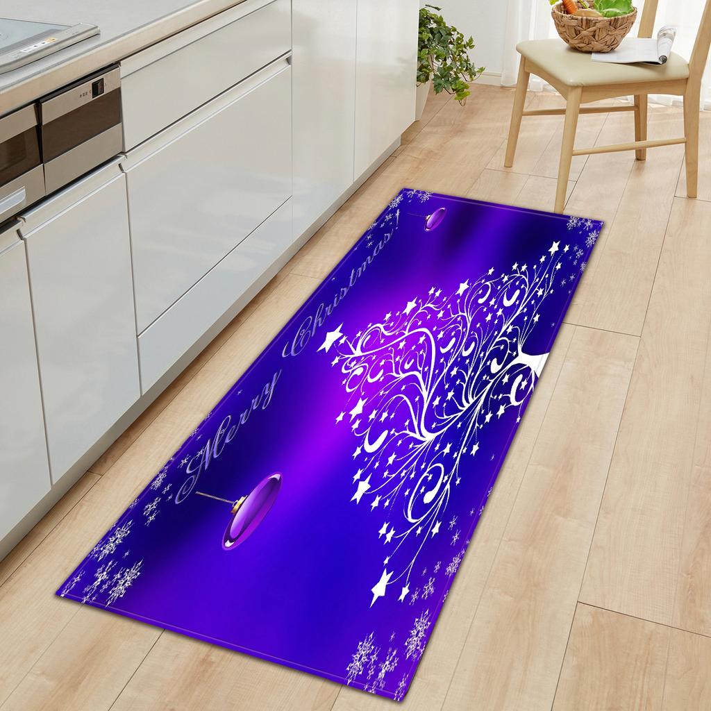 Christmas Household Bathroom Absorbent Non-Slip Mat Living Room Kitchen Sand Carpet Doormat Long Floor Mat