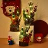 Mini Christmas Tree With LED Light Small Pine Tree Table Xmas Decor Gifts
