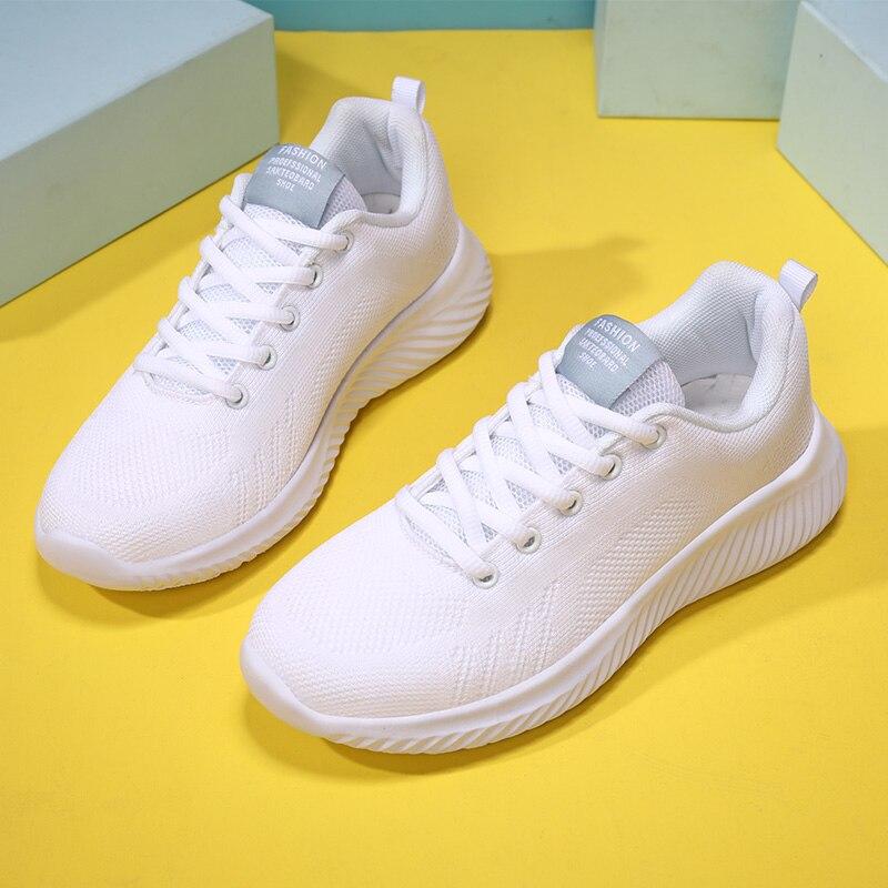 Women Shoes Flat Sneakers Breathable Casual Sports Ladies Shoes Lightweight Comfy Trainer Tennis Running Sneakers For Women