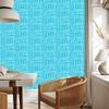 Polynesian Geometric Pattern Wallpaper Turquoise and Celadon 50x1000