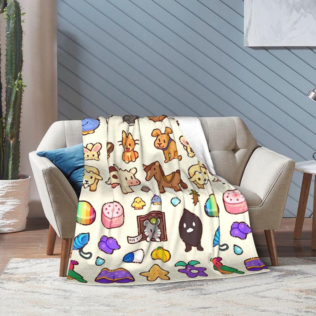 Creature In Stardew Valley Fashion Blankets Cute Jimino Animals Wool Awesome Soft Throw Fashion Blanket Chair Covering Sofa Spring/Autumn Tr