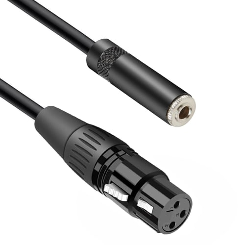 Luxferre XLR to 3.5mm Microphone Jack Converter Cable, XLR to 3.5mm Stereo Mini Plug, XL R Cable, 3.5mm Female to Canon Female Extension Cord for Micr