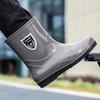 Water shoes waterproof bundle men's rain shoes trendy labor insurance shoes medium tube rain boots anti-skid rubber shoes warm and velvet