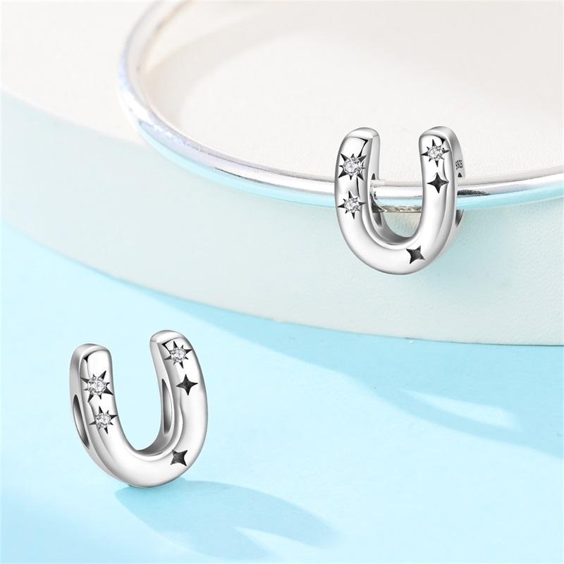 Copper Star Sun Letter U Beads Versatile Jewellery Fit Original Bracelet Necklace For Women Diy Gift