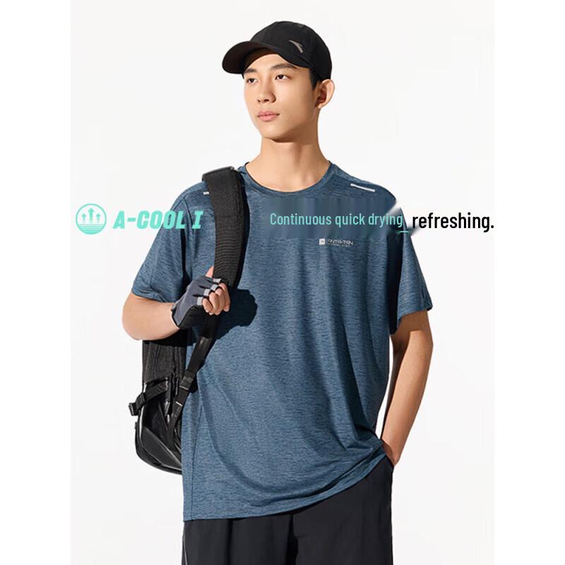 

Anta Men s Quick-Dry Ice Silk Training T-Shirt 3XL