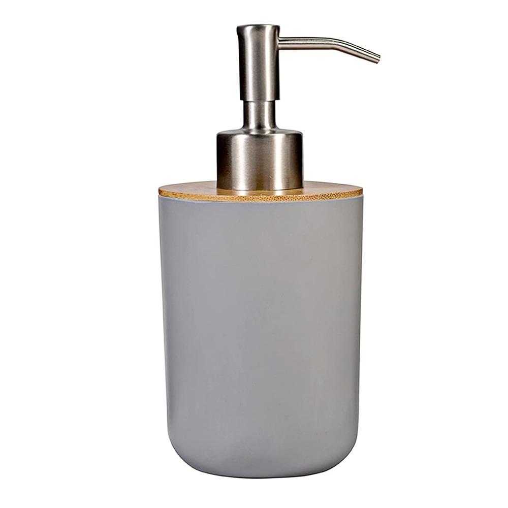 Refillable Bamboo Soap Dispenser Plastic Pump Bath Lotion Pump Jar Hand Sanitizer Bottle  Kitchen