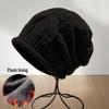 Autumn/Winter Women's Rolled Edge Loose Knit Wool Hat