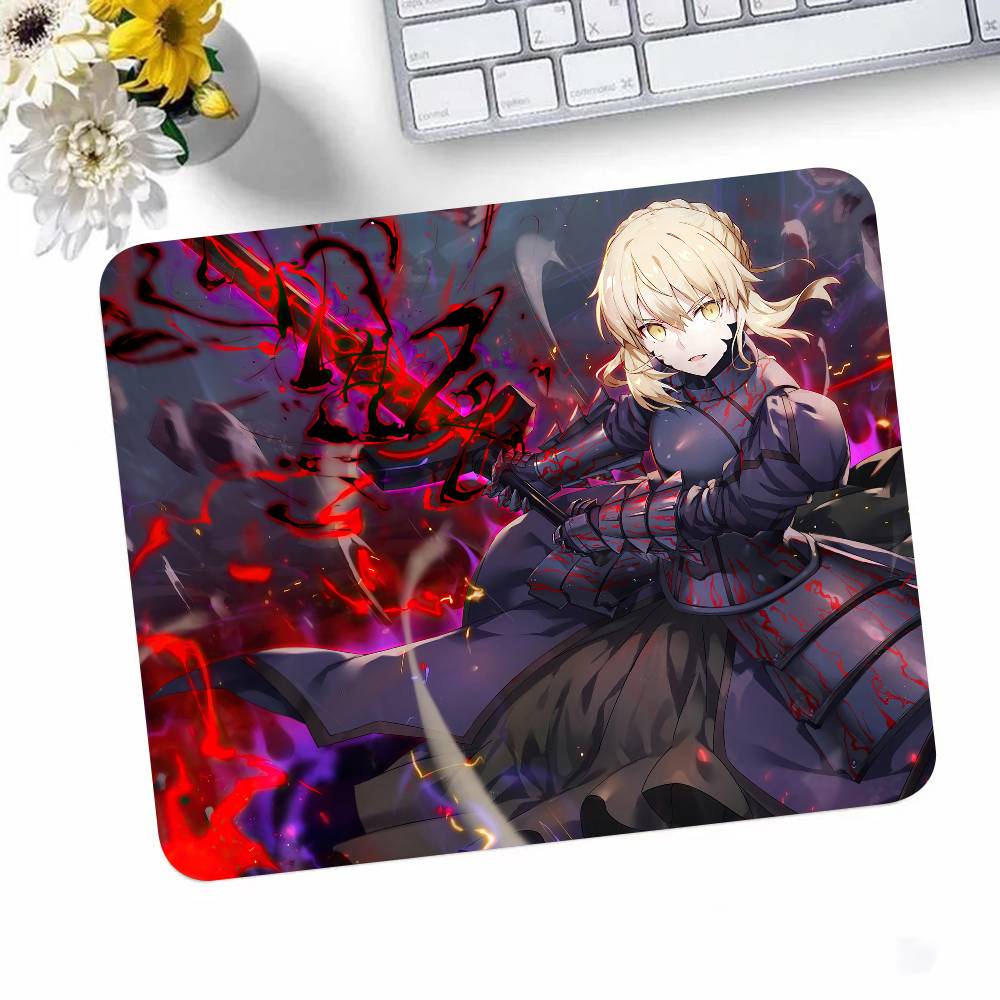 Tappetino Mouse Gioco Fate Stay Night Saber Bordo Piccolo Lock Mouse Pad Per Giocatori Tappetino Scrivania Computer Rettangolare Gomma Antiscivolo