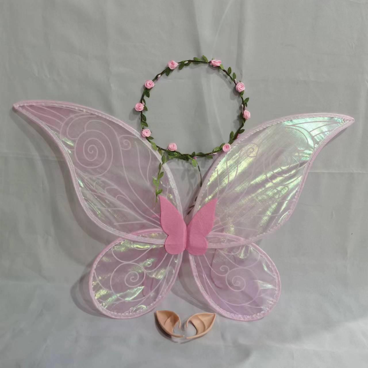 Children s Butterfly Wings & Magic Wand Festival Set - Four Pieces One size