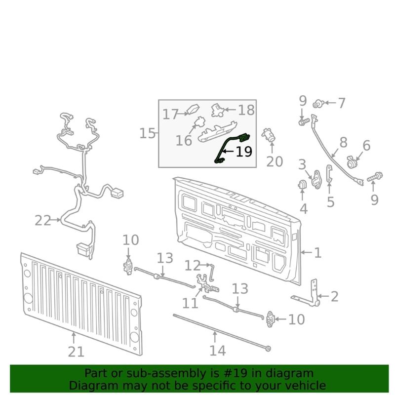 Tailgate Release Switches Easy Installation Plastic Material Rear Liftgate Button Replacement Part 85877553 for Car
