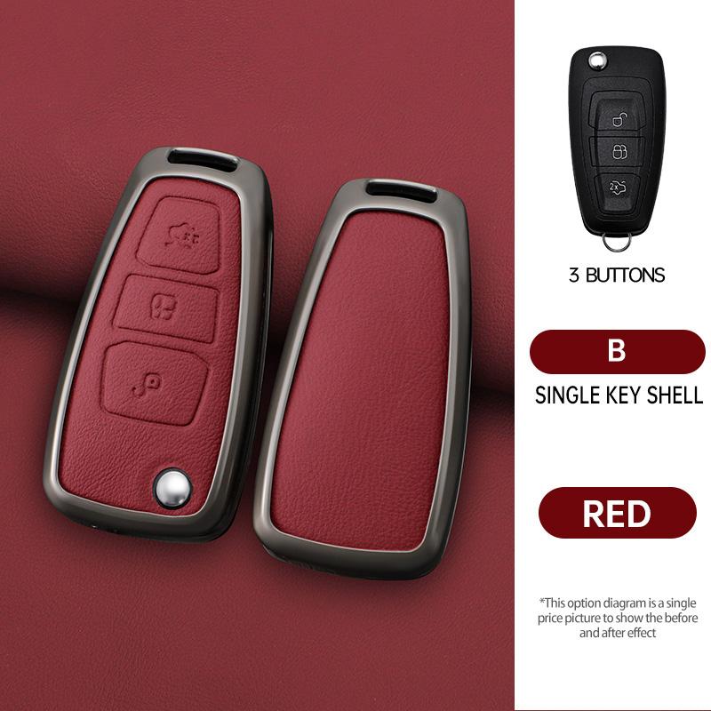 3 Buttons Car Key Case For Ford C-Max Mondeo Kuga Fiesta Titanium Ford Focus 3 4 St Mk3 Mk4 Key Fob Cover Case Bag