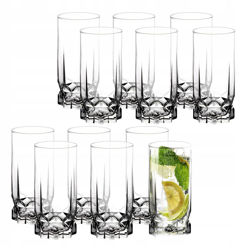 KADAX 12x Glasses 325ml For Drinks Beverages Water High Set of Glasses