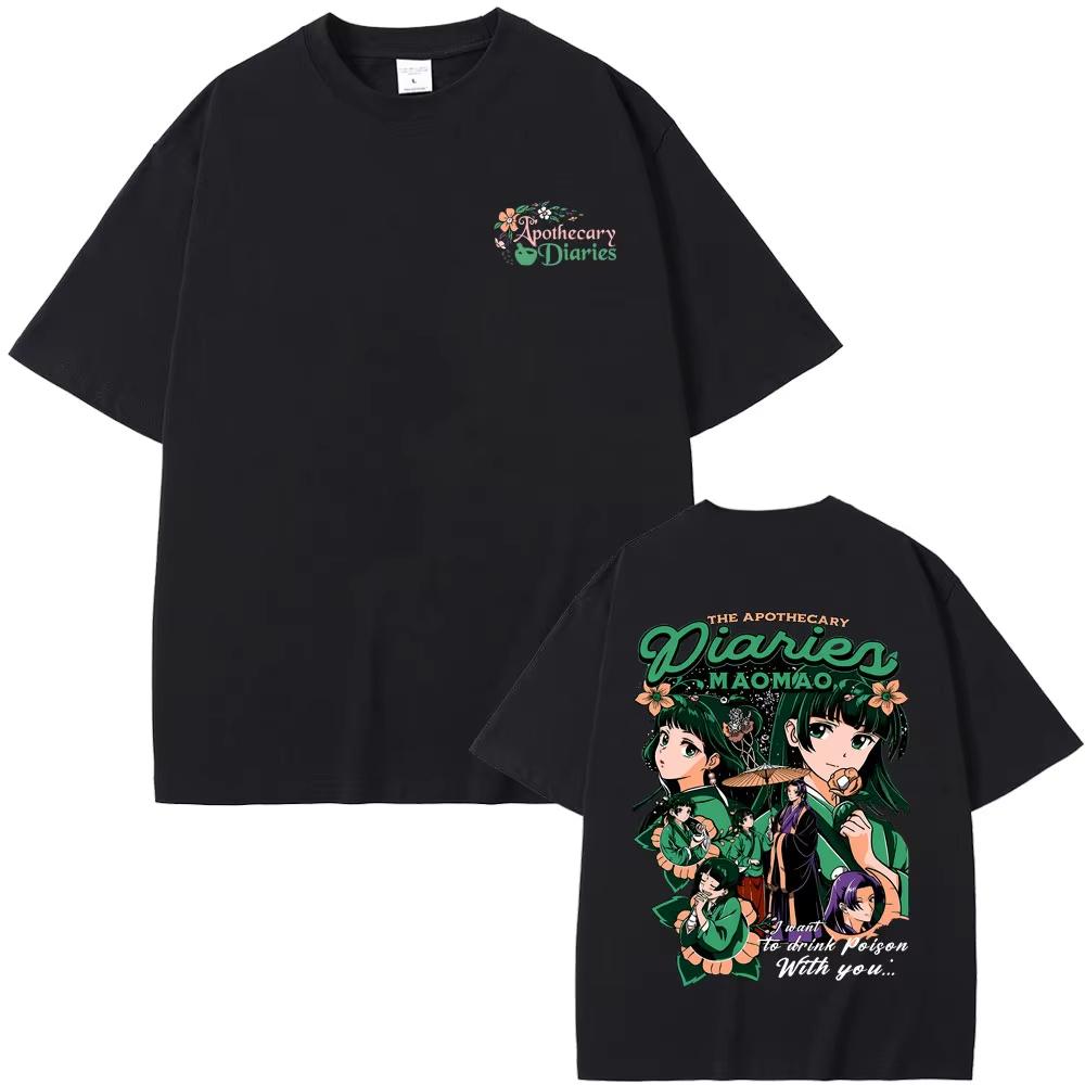 Japanischer Anime The Apothecary Diaries Maomao Merchandise T-Shirt Fans Geschenk Unisex Unisex Lässig Lustige T-Shirts Unisex Mode Streetwear