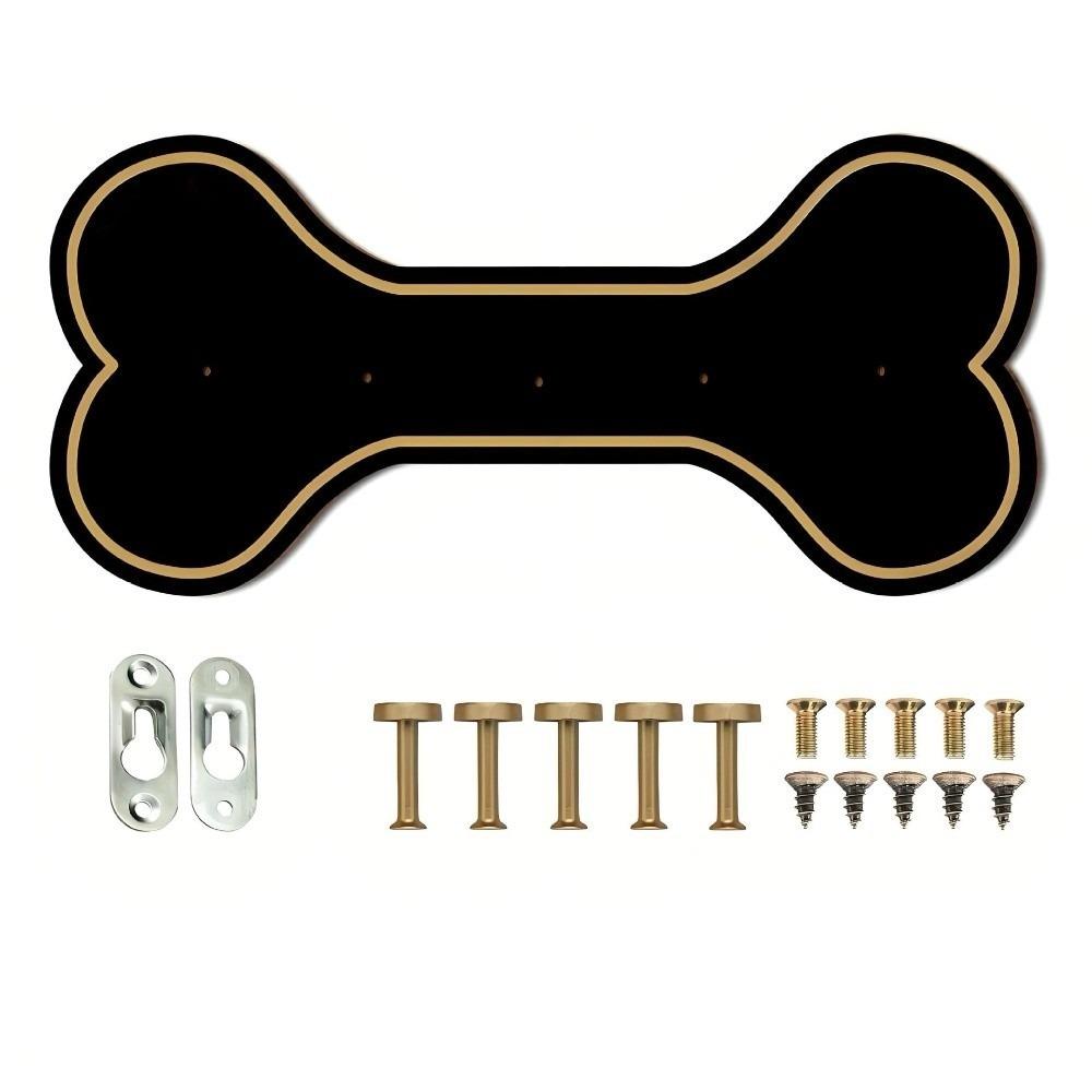

New Wall Mount Key Rack Wooden Bone-Shaped Wall Key Holder Wall Decor Multi-function Coat Holder Rack Home Organization бронзовий
