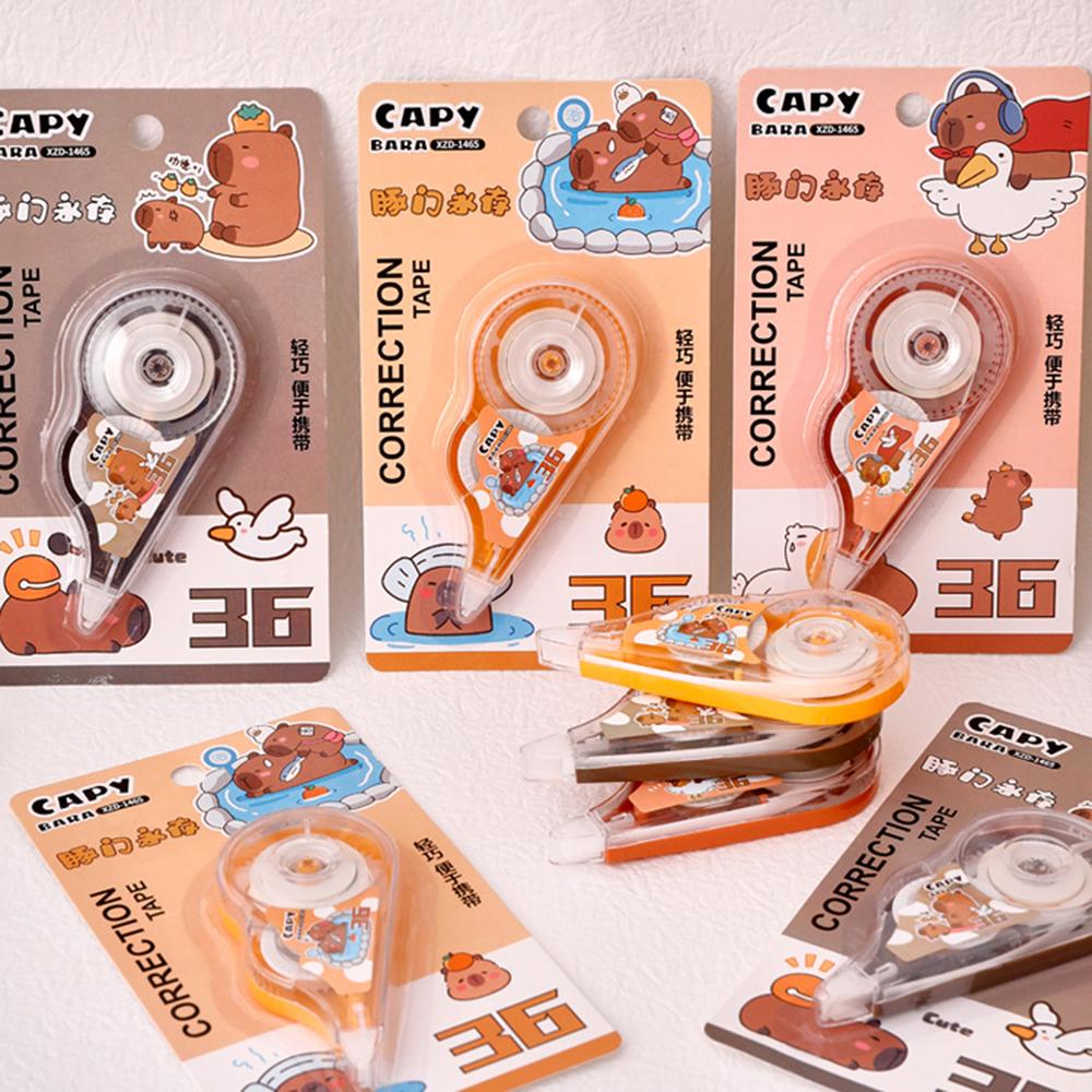 1 Piece Mini Cartoon Capybara Large Capacity Correction Tape Tools School Office Corrector Stationery Supplies