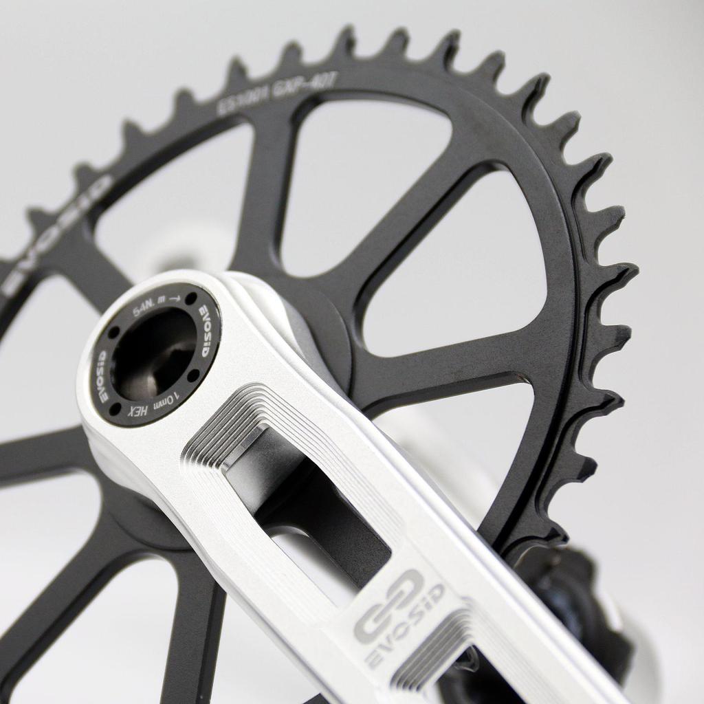 EVOSID Lightweight CNC Road Bike Crankset: 3-Bolt, 40-50T for Gravel & Folding Bikes