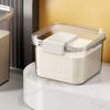 Rice Storage Bin Sealed Bulk Food Transparent for Cereal White