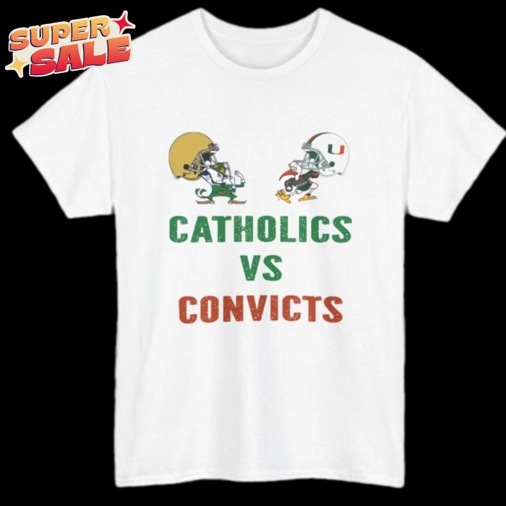 C021 - Catholics vs Convicts shirt Vintage 1988 T Shirt -  ITEM / Last @@ Unisex T-Shirt XXXXL