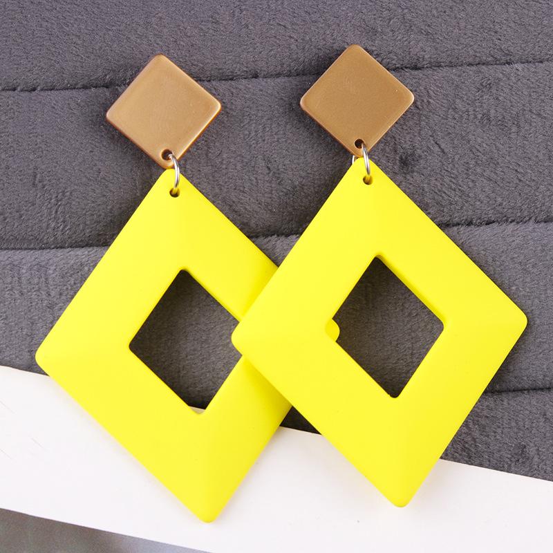 

Personalized Retro Earrings, Exaggerated Earrings One Size жовтий