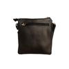 RSINC Vinata Genuine Leather Crossbody Sling Black Slim Design with Front Pocket B0FF32SQTW