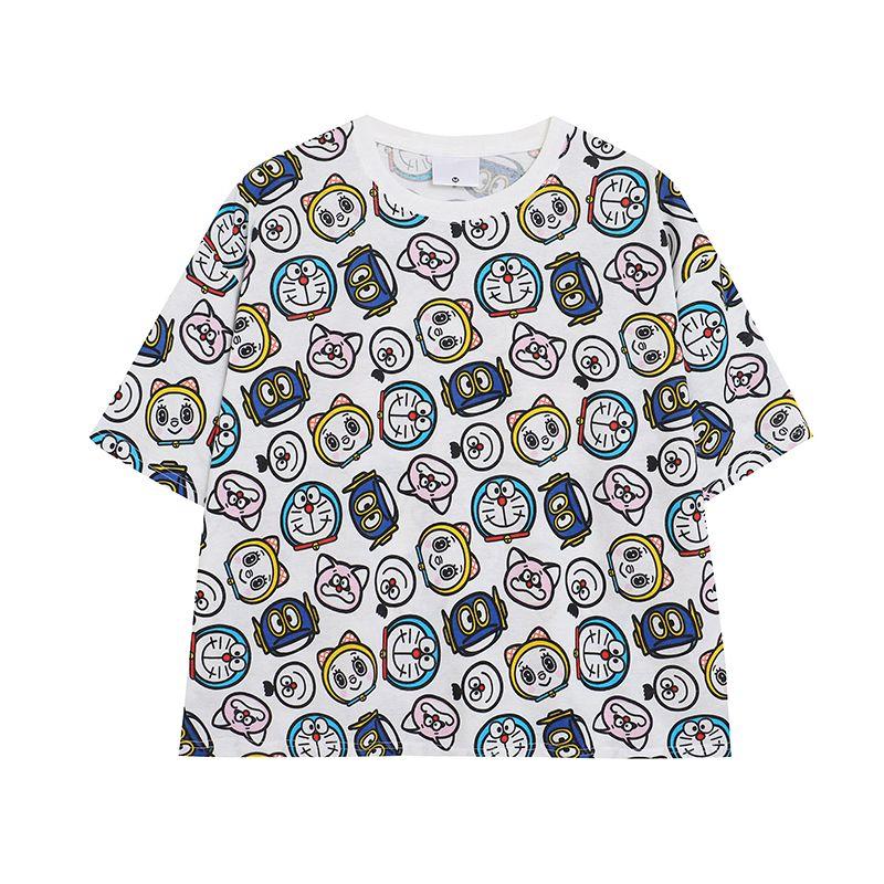 

Заказы на экспорт в Японию Большой вес ~ Летняя мультяшная футболка с мультяшным принтом по всей поверхности, женская свободная версия большого размера, молодежный стиль, повседневный топ Slight White M