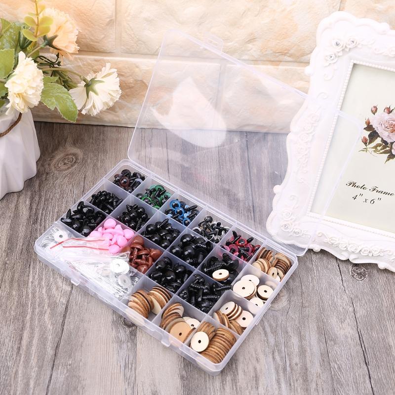 330 pcs Wooden and Plastic Safety Puppet Eyes and Joints Handmade Material Sewing Craft for Dolls Animal for DIY Lover
